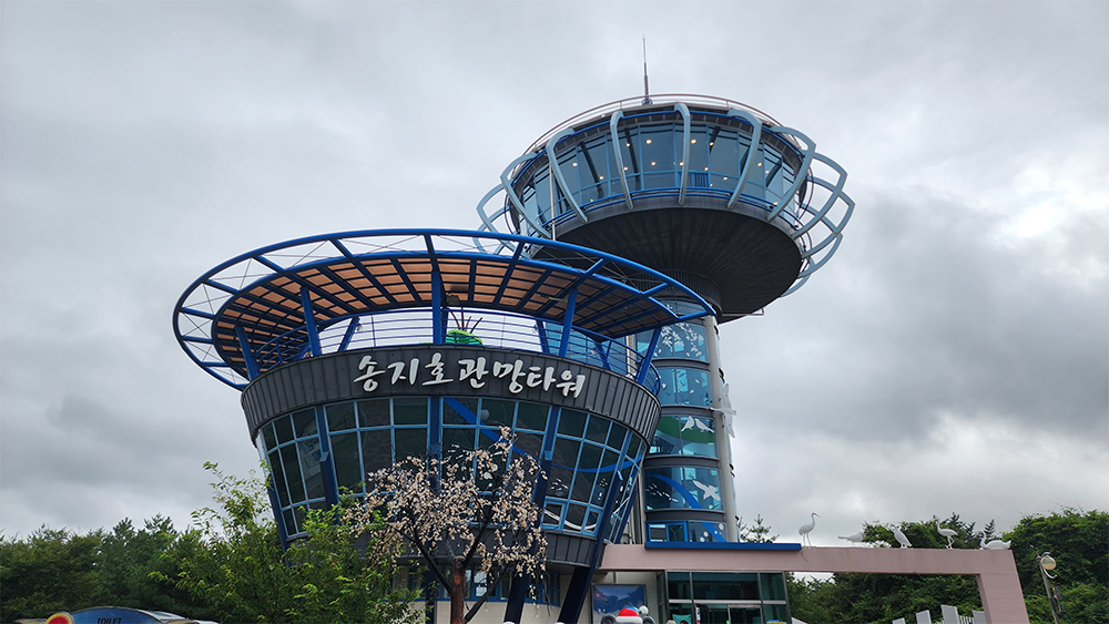 송지호 관망 타워 건물 / 2023년 여름휴가 강원도 고성 여행 둘째날