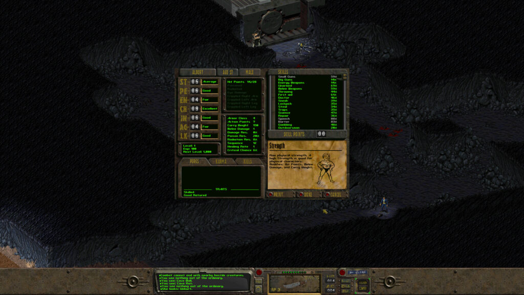 폴아웃 1 Fallout 능력치